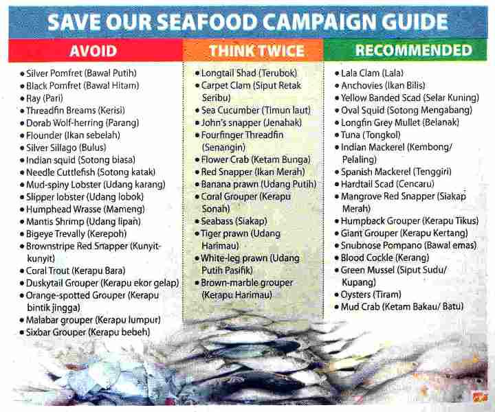 Sustainable Fish Chart